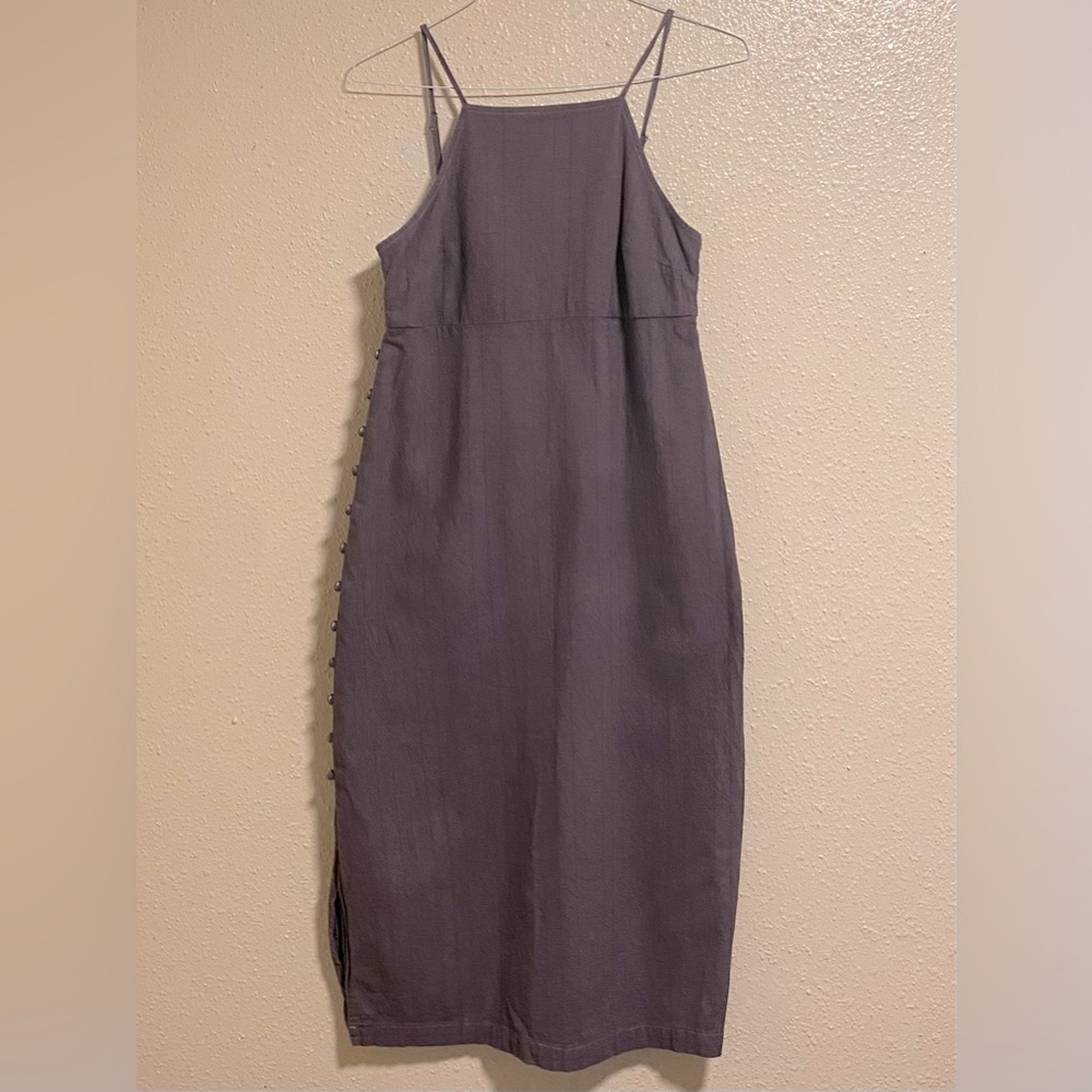Urban Outfitters Purple 100% Cotton Dress with Buttons Down the Side Size Medium